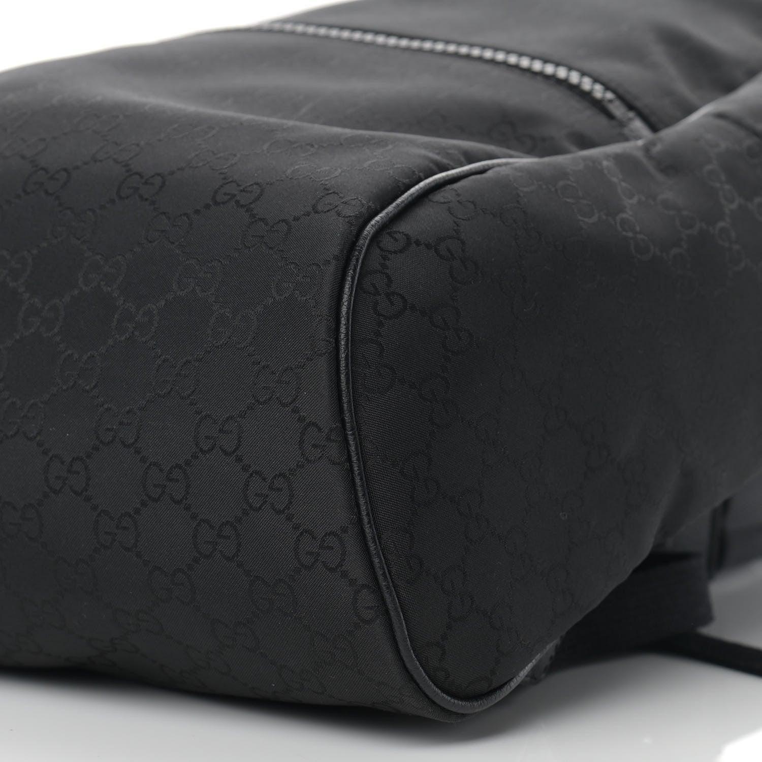 Gucci Nylon Monogram Slim Backpack Black Banlieue91