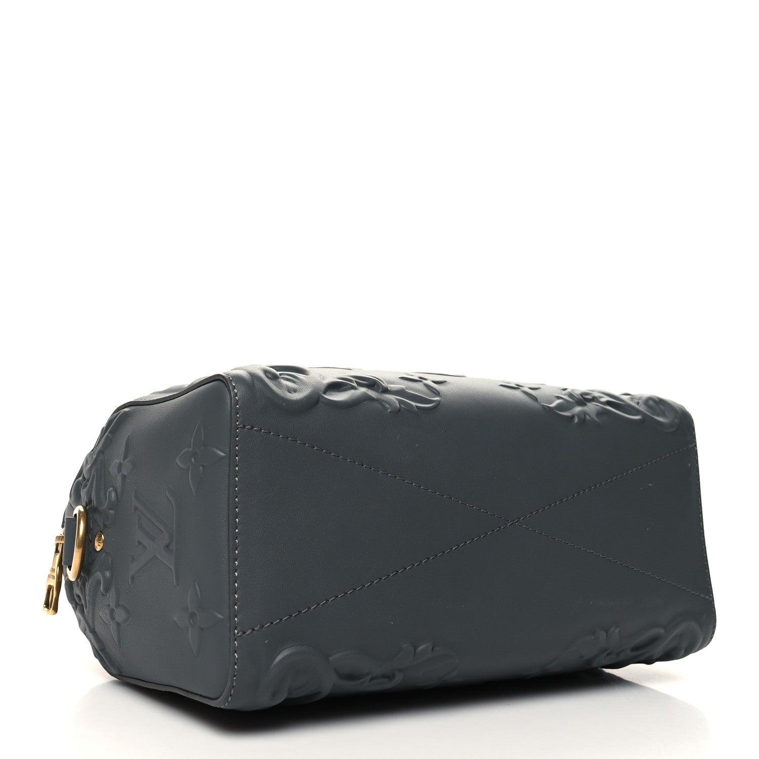 Louis Vuitton  Calfskin Debossed Monogram Versailles City Keepall Dark Shadow Grey Banlieue91