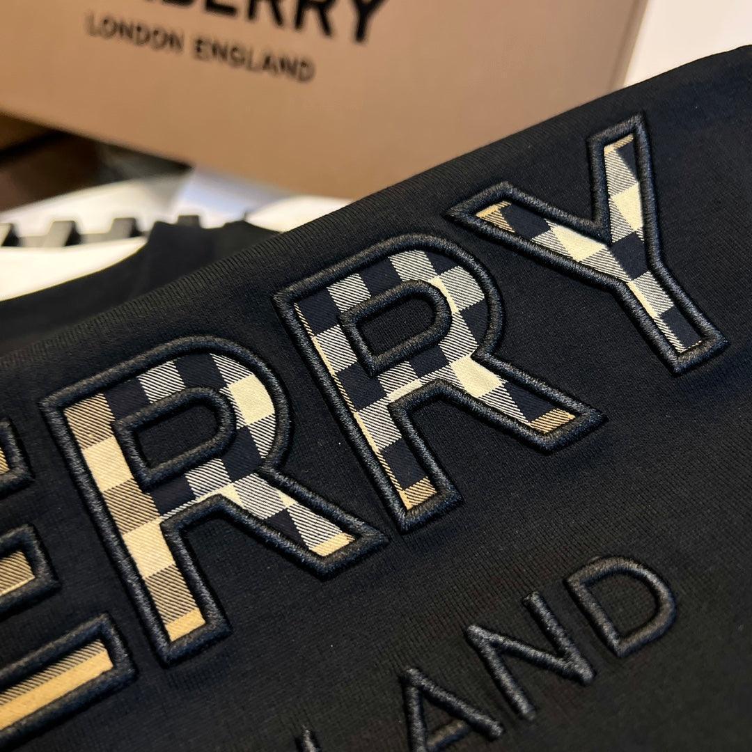 Burberry T-Shirt Without Collar 'Black & Beige' Banlieue91