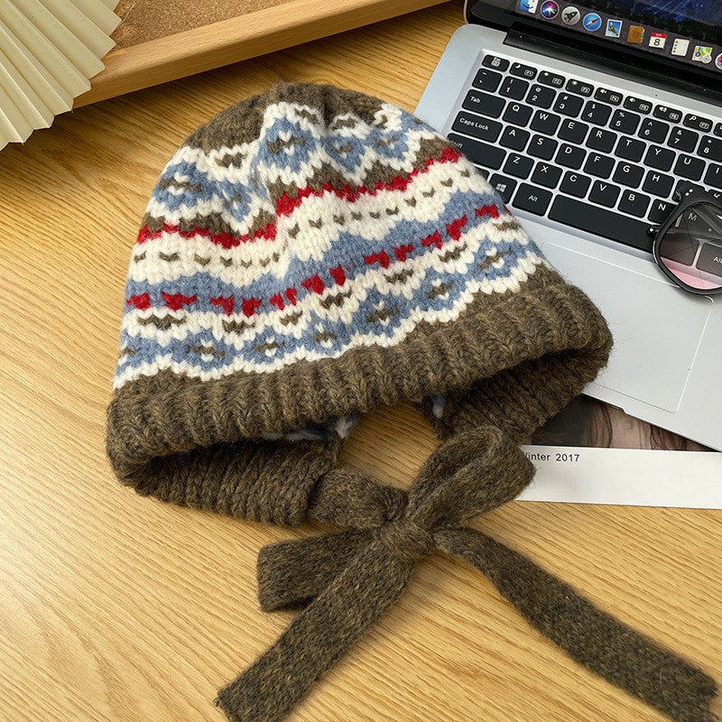Winter Vintage Wool Bag Cap – Warm Ear Protection Hat for Cold Weather FitiqueFit