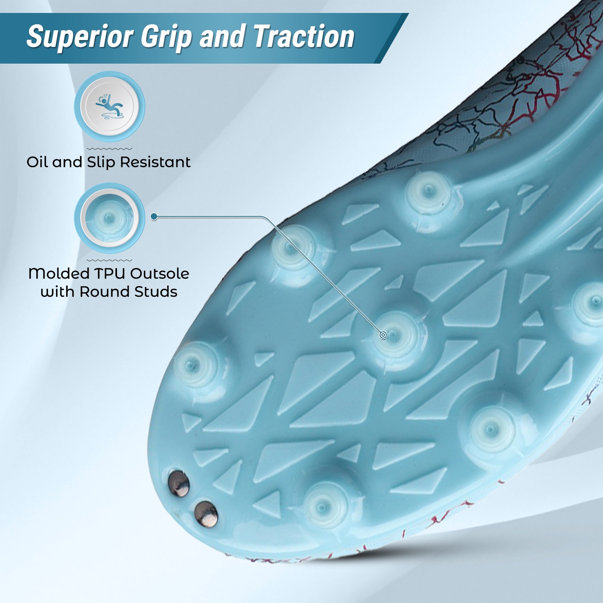 Vizari Zodiac JR Kids Firm Ground (FG) Soccer Cleats – Sky Blue, Youth Sizes 8C–6Y Under $30