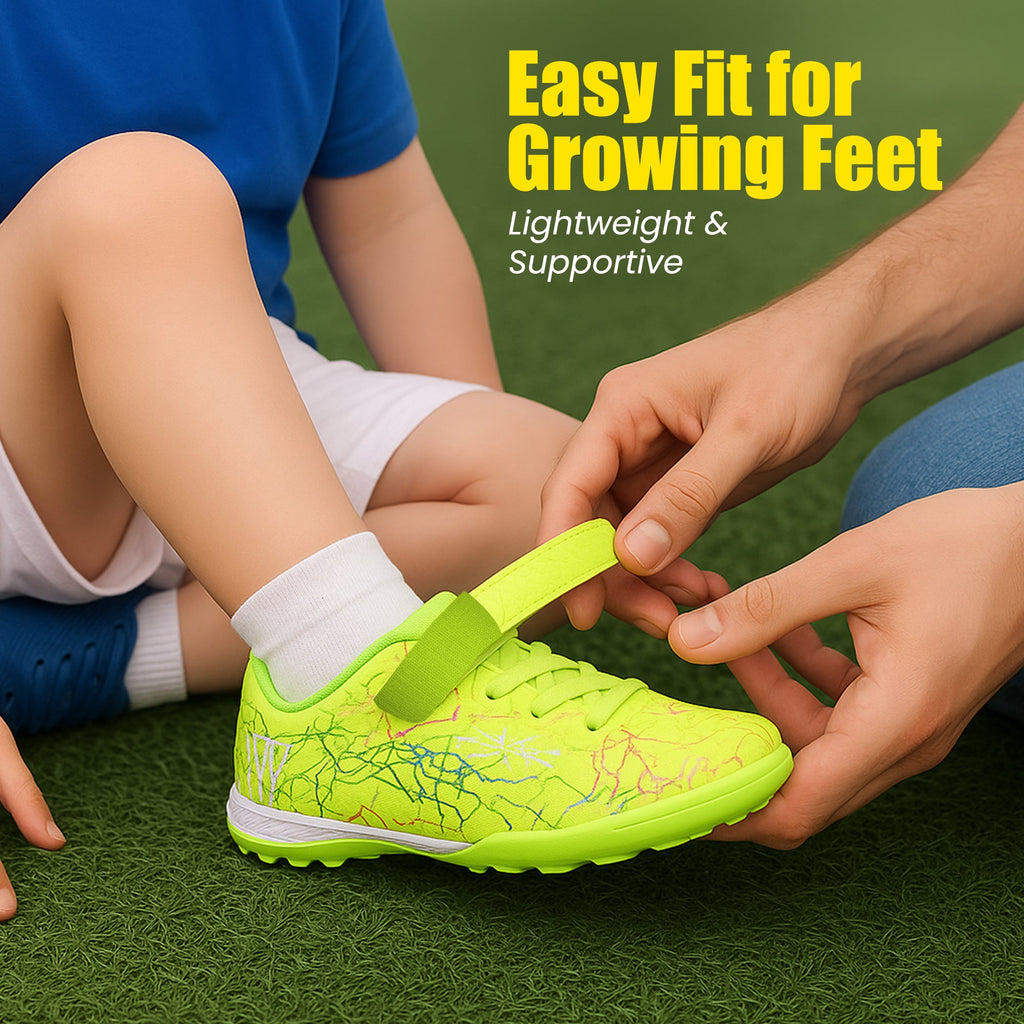 Zodiac Velcro Junior Turf Soccer Shoes - Green