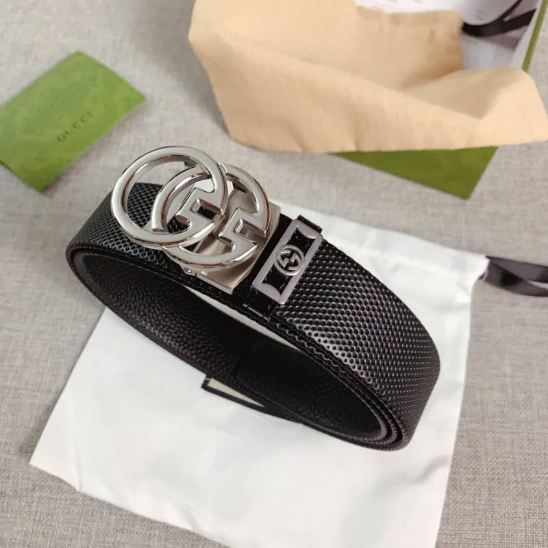 GUCCI Embellished coated-canvas and leather belt 'Black' Banlieue91