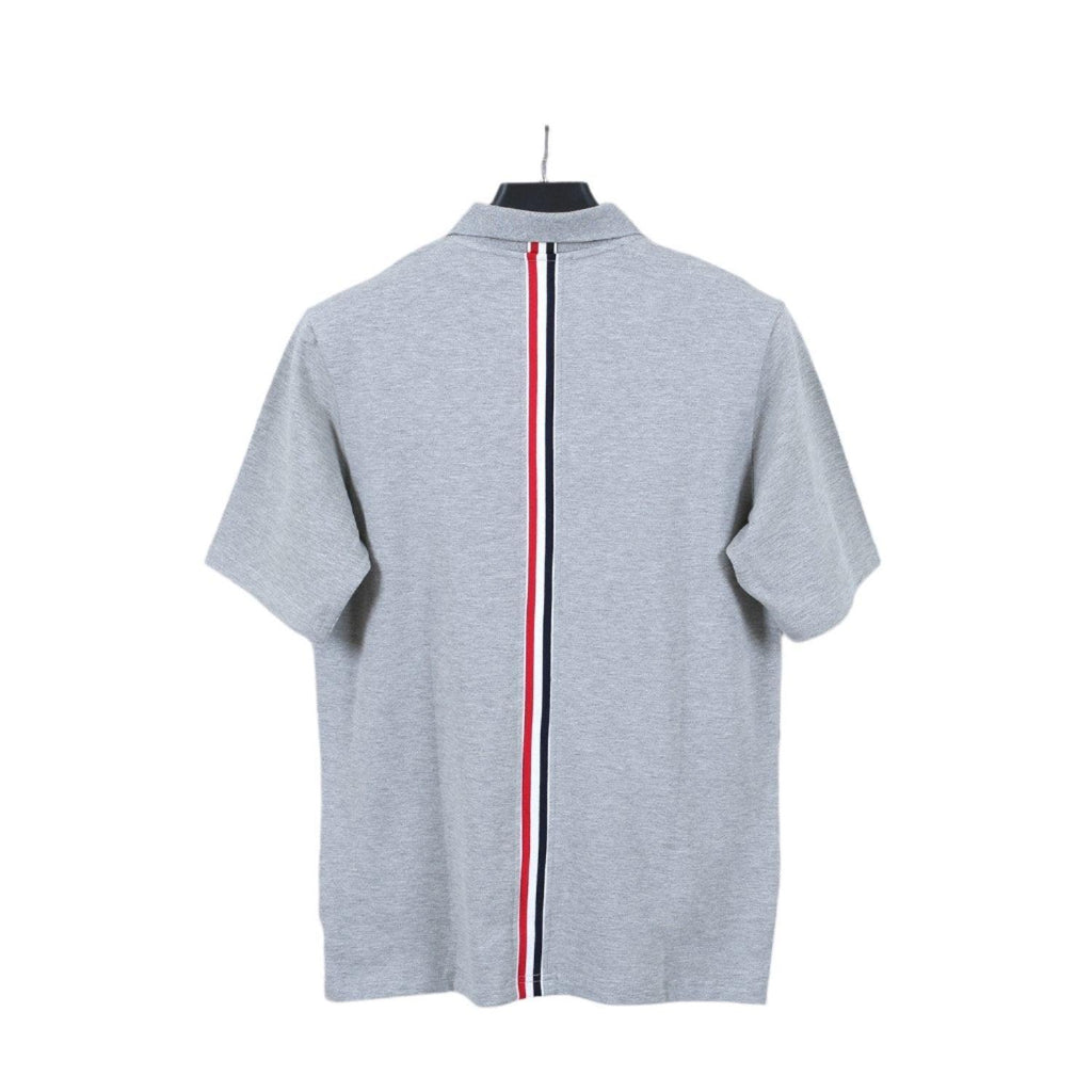 Thom Browne Grey T-Shirt with Collar Banlieue91