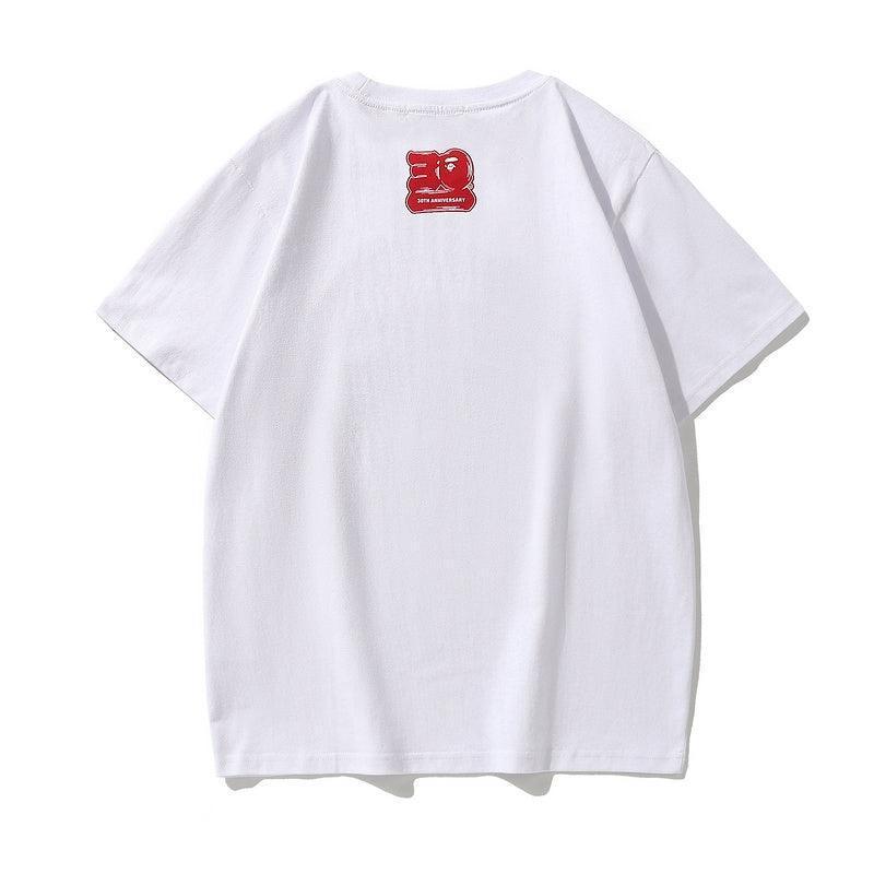 Bathing Ape White T-Shirt without Collar Banlieue91