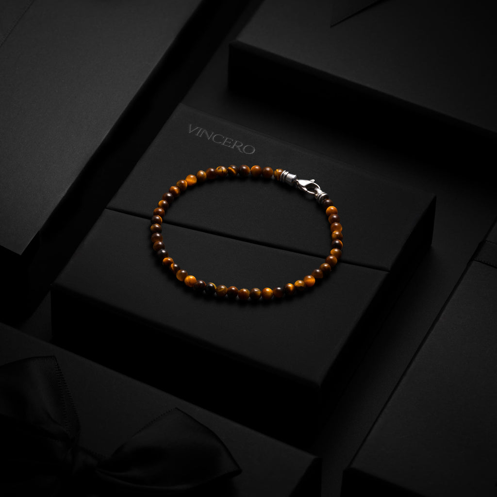 Spiritual Bead Bracelet, 4MM - Tiger’s Eye