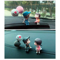 Romantic Anime Couple Figurines – 4PCS Resin Dashboard Decor Dashing Nova