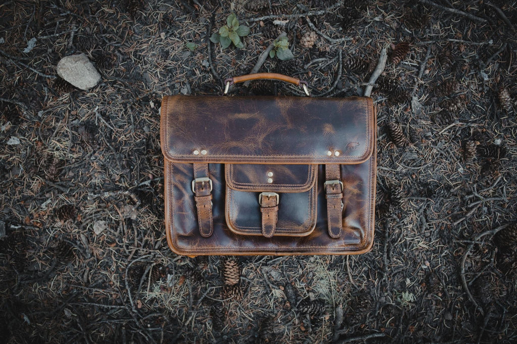 18 inch Buffalo Leather Briefcase Kodiak Leather