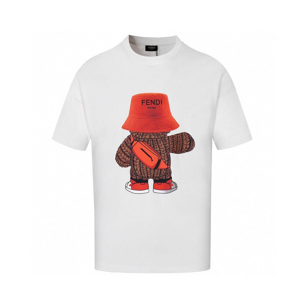 Fendi T-Shirt without Collar 'White-Orange' Banlieue91
