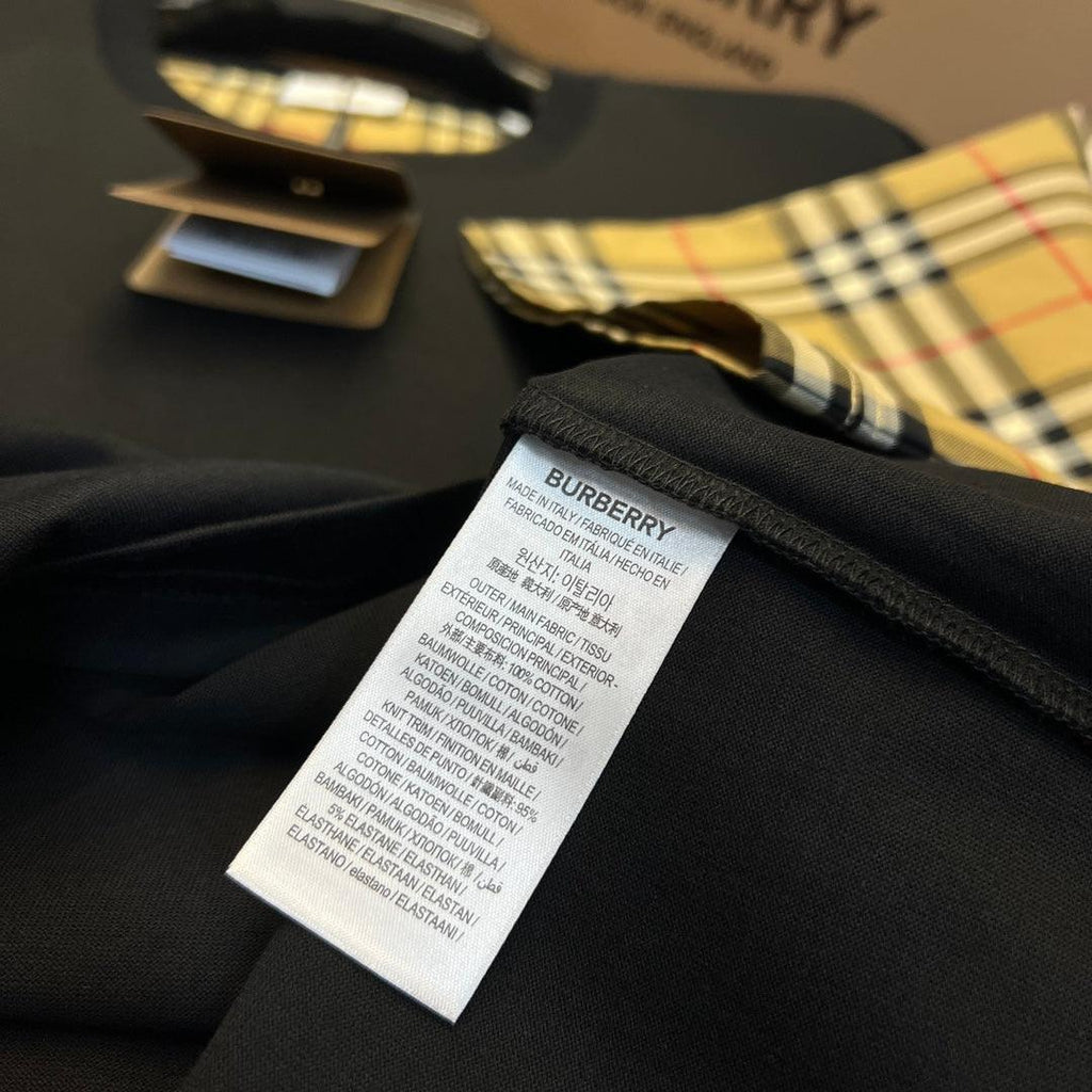 Burberry T-Shirt Without Collar 'Black & Beige' Banlieue91