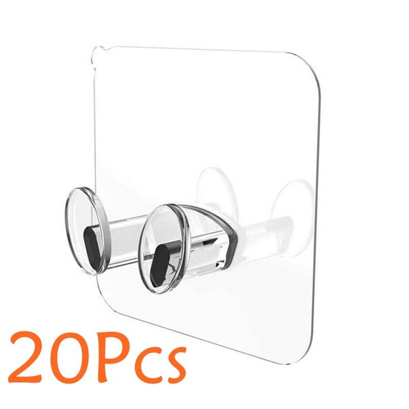 5/10/20 Pcs Wall Storage Hook Punch-free Power Plug Socket Holder Kitchen Stealth Hook Wall Adhesive Hanger Bathroom Wall Storage Hook Power Plug Socket Holder Wall Adhesive Hanger Home Office Stevvex