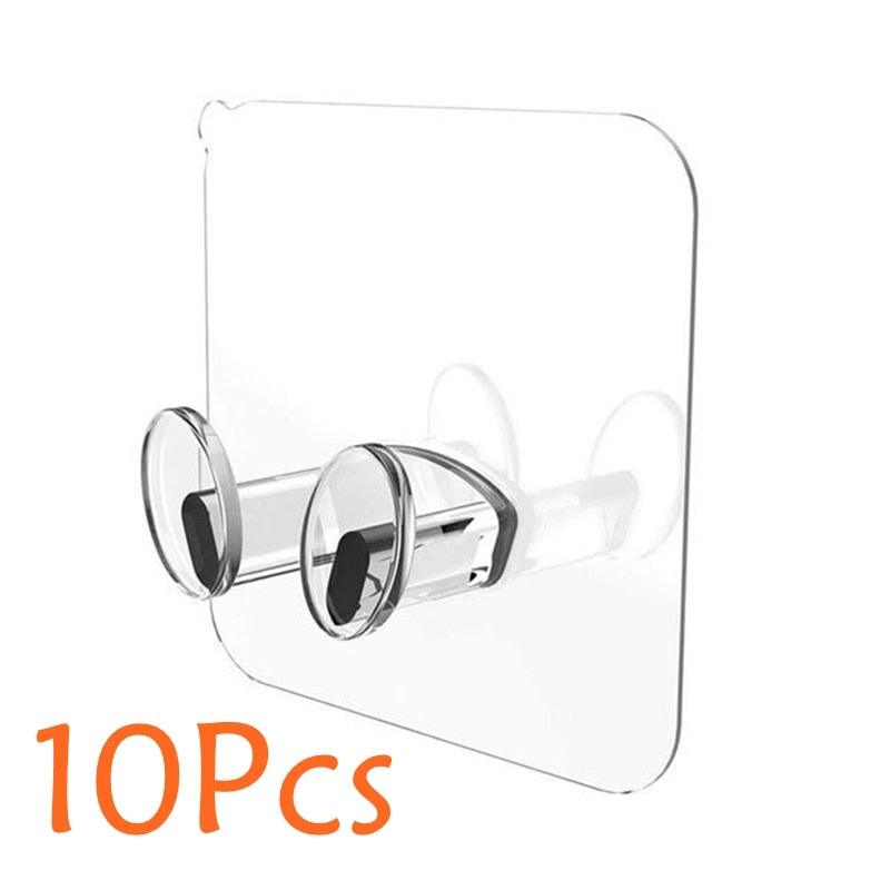 5/10/20 Pcs Wall Storage Hook Punch-free Power Plug Socket Holder Kitchen Stealth Hook Wall Adhesive Hanger Bathroom Wall Storage Hook Power Plug Socket Holder Wall Adhesive Hanger Home Office Stevvex