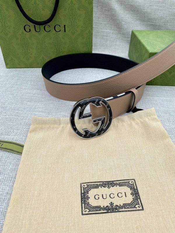 GUCCI Embellished coated-canvas and leather belt 'Beige' Banlieue91