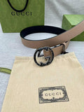 GUCCI Embellished coated-canvas and leather belt 'Beige' Banlieue91