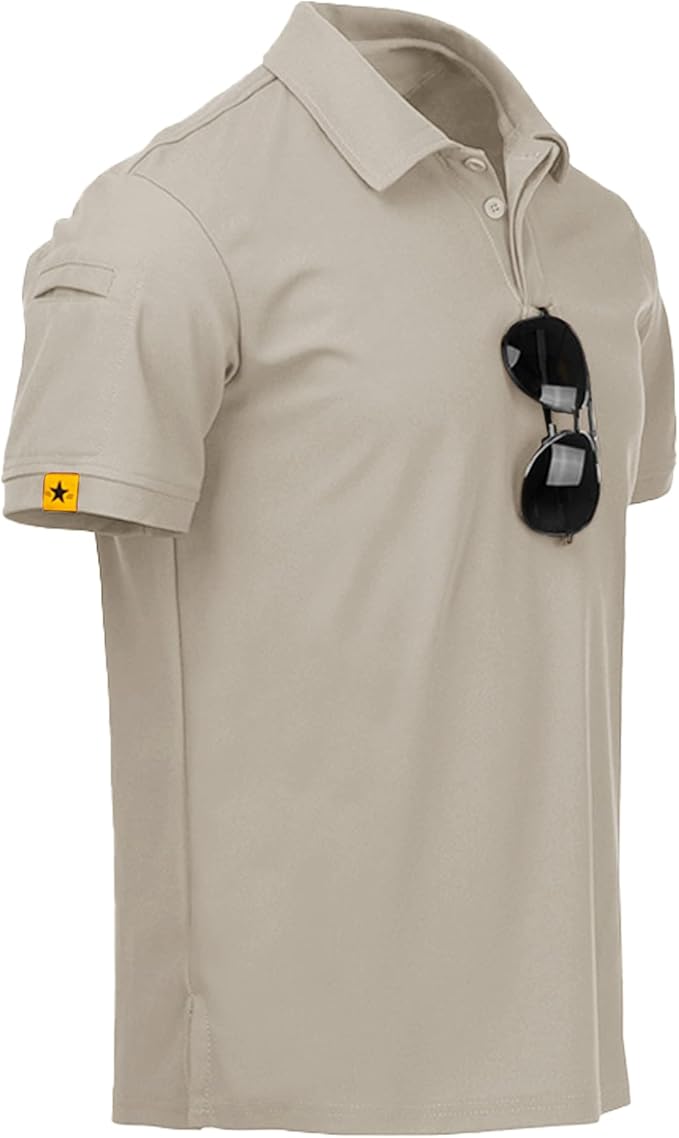 SCODI Mens Polo Shirts Performance Short Sleeve Tactical Shirts Athletic Golf Shirt for Men Daily Casual Collared T-Shirt IronWave Fitness