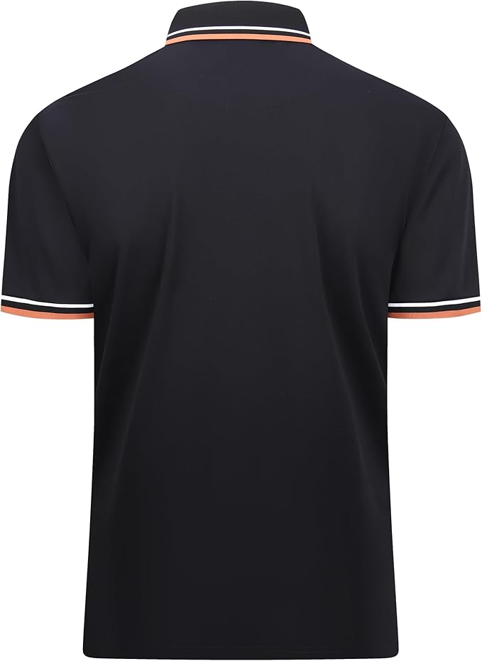 Esabel.C Jacquard Golf Shirts for Men Moisture Wicking Short Sleeve Performance Dry Fit Active Mens Polo Shirts IronWave Fitness