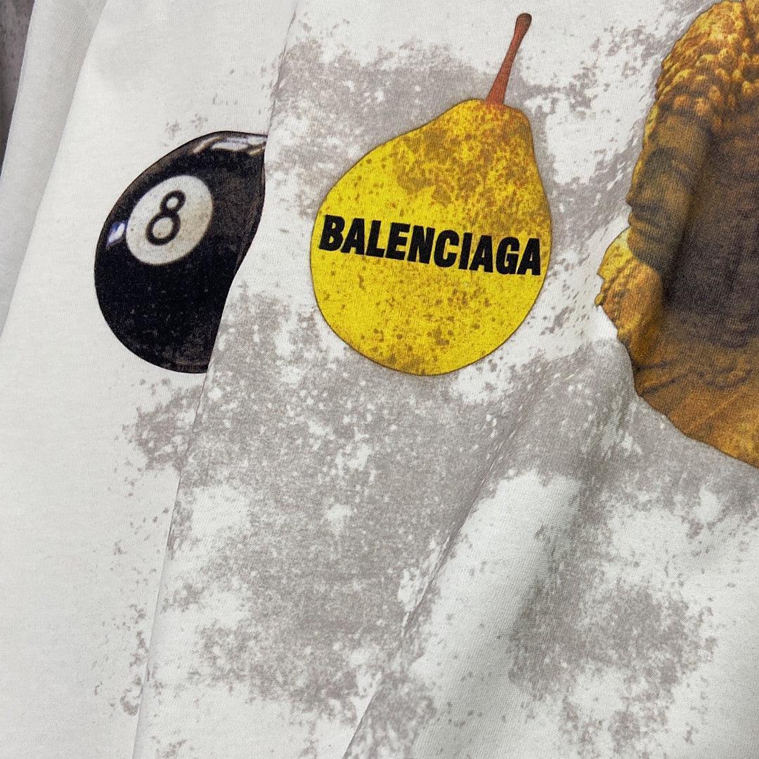 Balenciaga Cream T-Shirt Without Collar Banlieue91