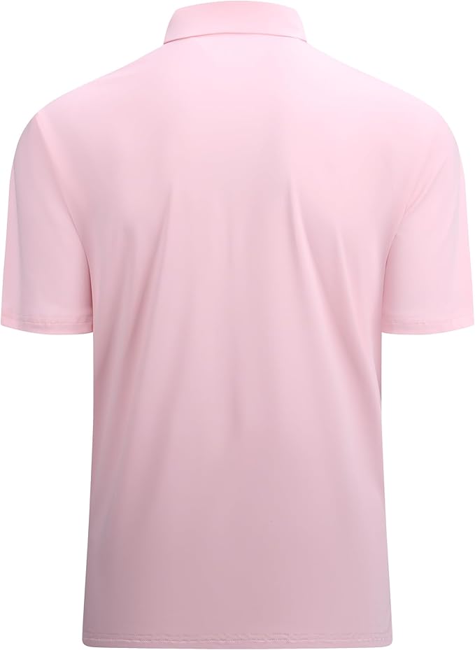 Alex Vando Mens Golf Shirt Moisture Wicking Quick-Dry Solid Short Sleeve Polo Shirts for Men IronWave Fitness