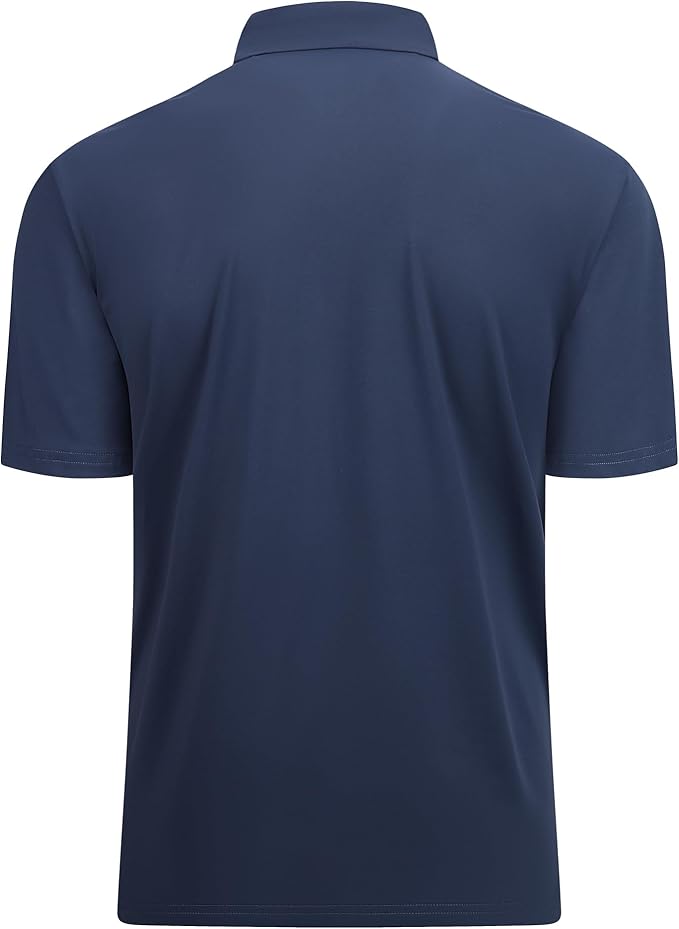 Alex Vando Mens Golf Shirt Moisture Wicking Quick-Dry Solid Short Sleeve Polo Shirts for Men IronWave Fitness