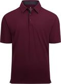 Alex Vando Mens Golf Shirt Moisture Wicking Quick-Dry Solid Short Sleeve Polo Shirts for Men IronWave Fitness