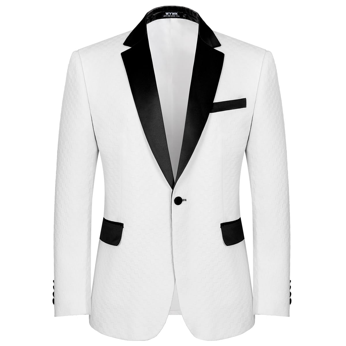 WYWK Men's White Prom Blazer One Button WYWK
