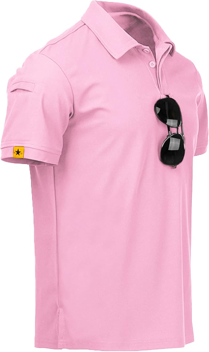 SCODI Mens Polo Shirts Performance Short Sleeve Tactical Shirts Athletic Golf Shirt for Men Daily Casual Collared T-Shirt IronWave Fitness