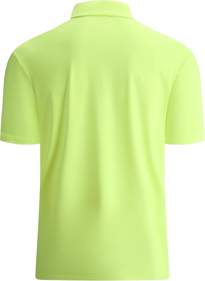 Alex Vando Mens Golf Shirt Moisture Wicking Quick-Dry Solid Short Sleeve Polo Shirts for Men IronWave Fitness