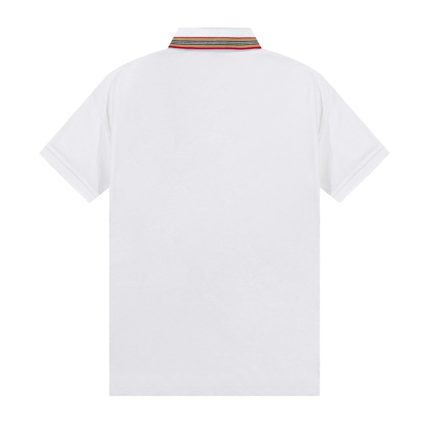 Burberry White T-Shirt With Collar Banlieue91