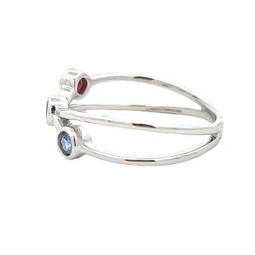 .31ct Sapphire Ruby Ring 14KT White Gold Bids.com
