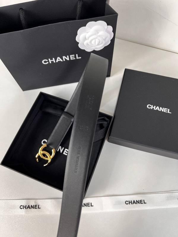 Chanel Leather Women’s Belt 'Black/Gold' Banlieue91