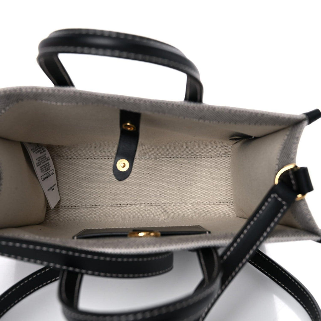 Burberry Canvas Smooth Calfskin Mini Two Tone Freya Tote Banlieue91