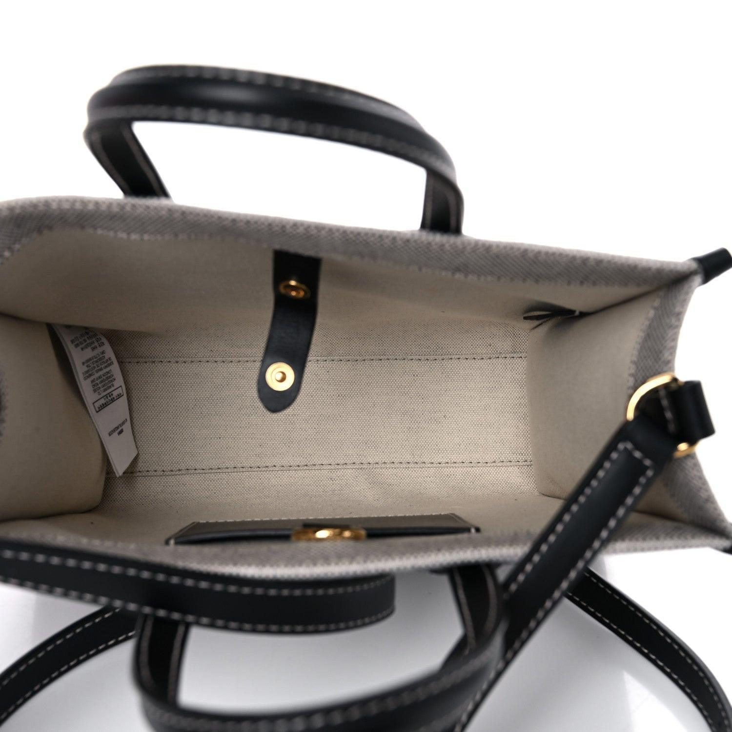 Burberry Canvas Smooth Calfskin Mini Two Tone Freya Tote Banlieue91