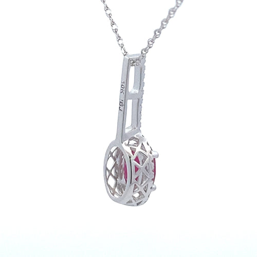 .45ct Ruby Diamond Fashion Pendants 10KT White Gold Bids.com