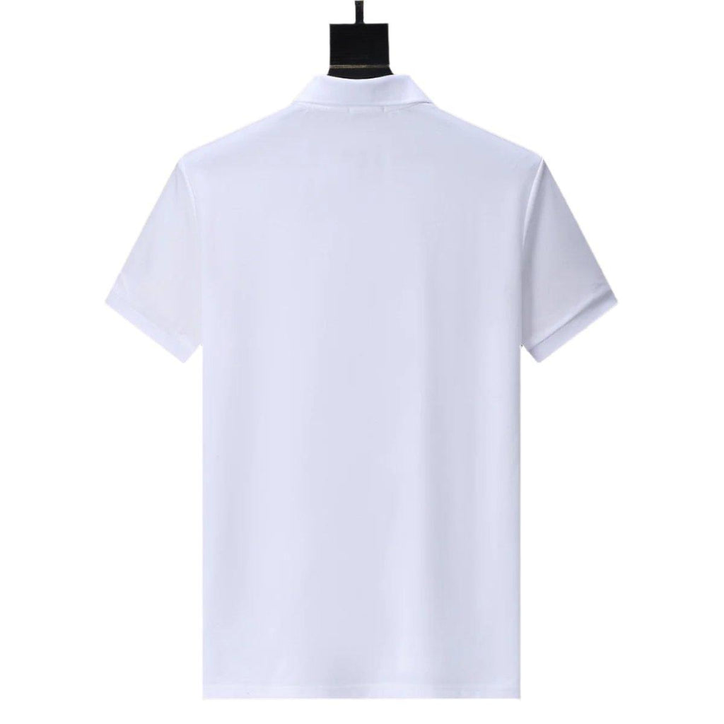 Moncler White T-Shirt with Collar Banlieue91