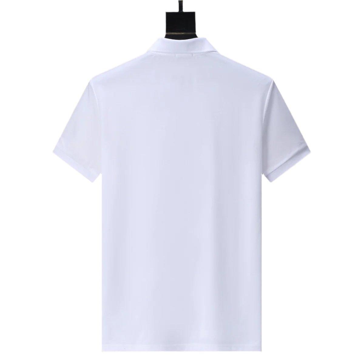 Moncler White T-Shirt with Collar Banlieue91