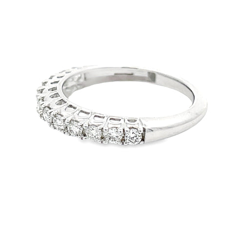 .50ct Diamond Wedding Band Ring 14KT White Gold Bids.com