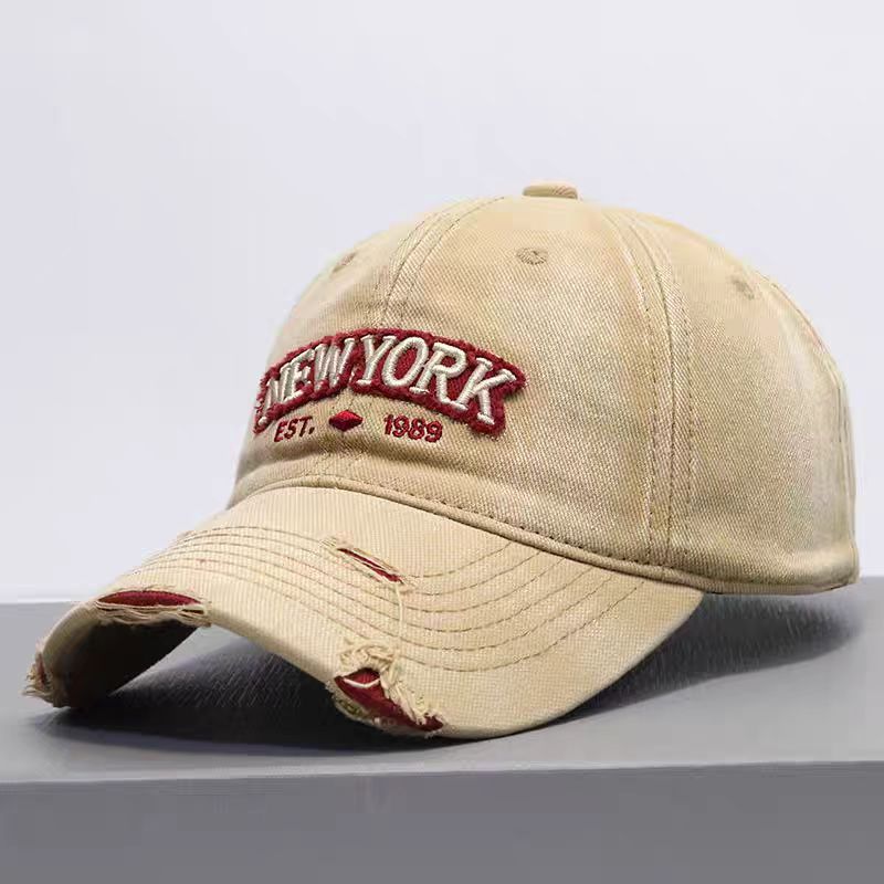 Embroidered Letter Denim Baseball Cap – Soft Crown FitiqueFit
