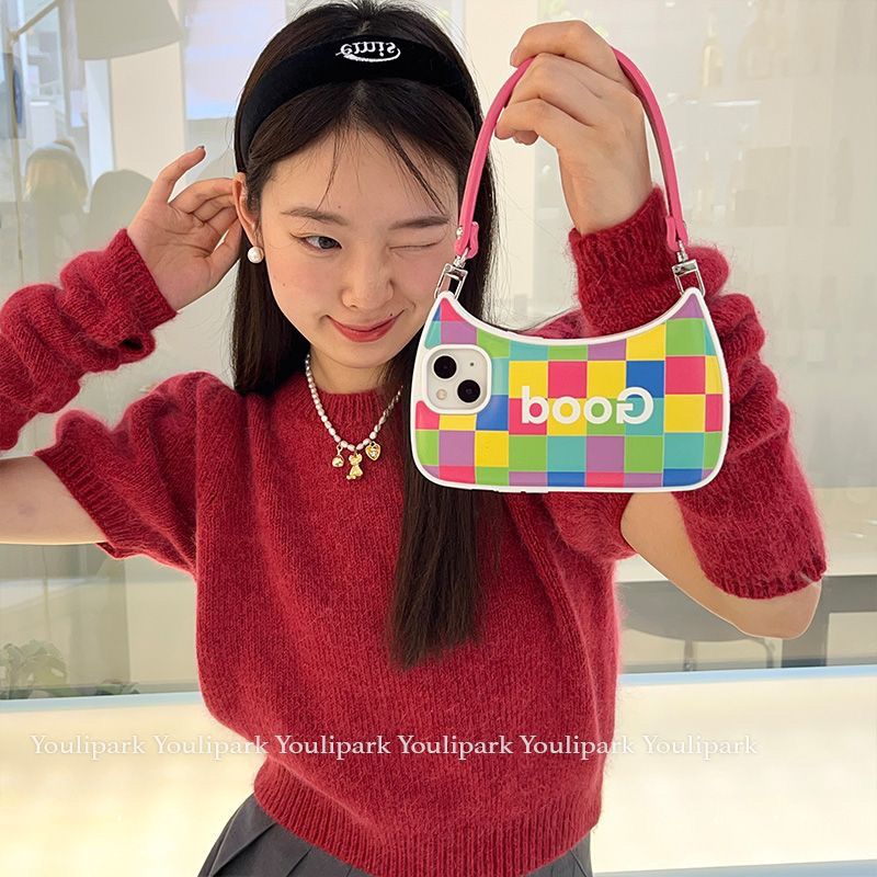 Fashion Handbag In Autumn And Winter Is Suitable For 13 Apple 14ProMax Phone Case iPhone12 All Inclusive 11 V.I.P Digital Presence