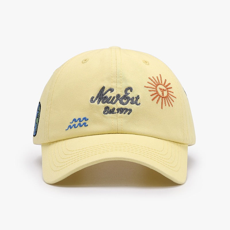 Letter Embroidery Fashion Outdoor Curved Brim Baseball Hat Versatile Simple Cross border Sunscreen Women's Black Cap V.I.P Digital Presence