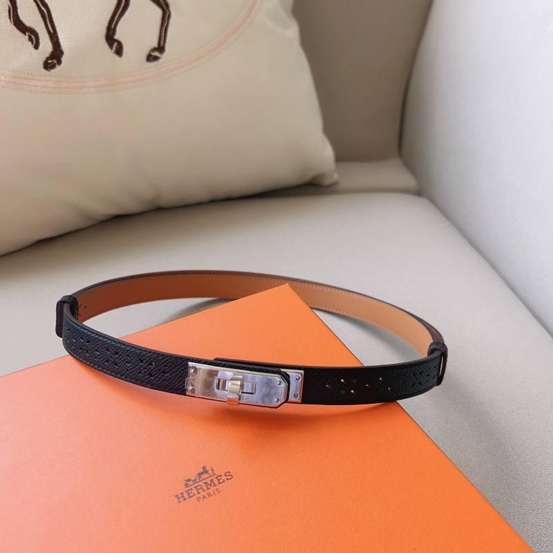 Hermes Men Silver Buckle Belt 'Black' Banlieue91