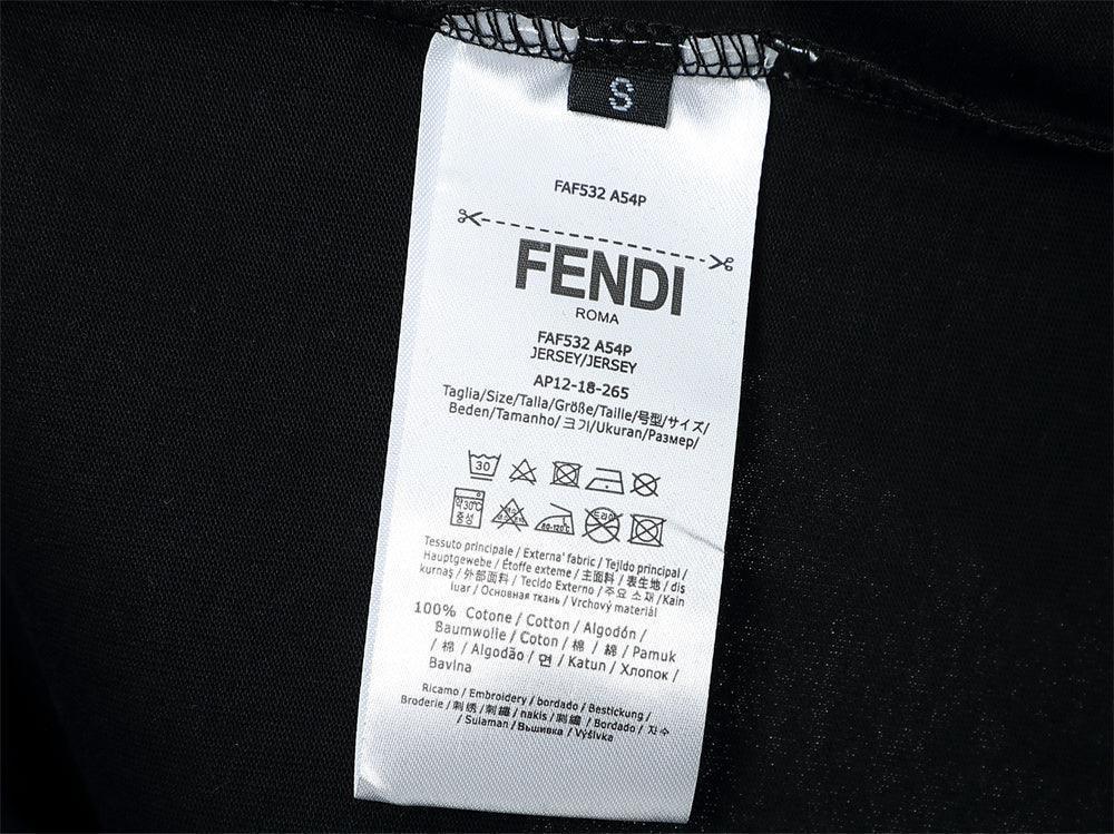 Fendi T-Shirt without Collar 'Black-Yellow' Banlieue91