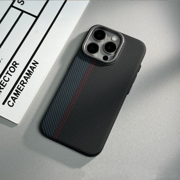 Suitable for iPhone 15 ProMax phone case Kevlar pattern magnetic hard case 14 carbon fiber pattern anti drop protective case V.I.P Digital Presence