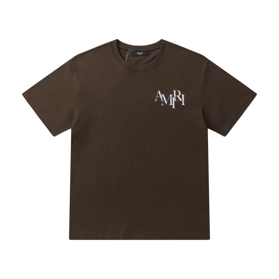 Amiri Brown T-Shirt Without Collar Banlieue91