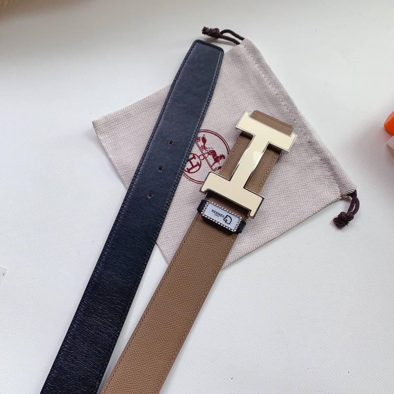Hermes Men Beige Buckle Belt 'Brown' Banlieue91