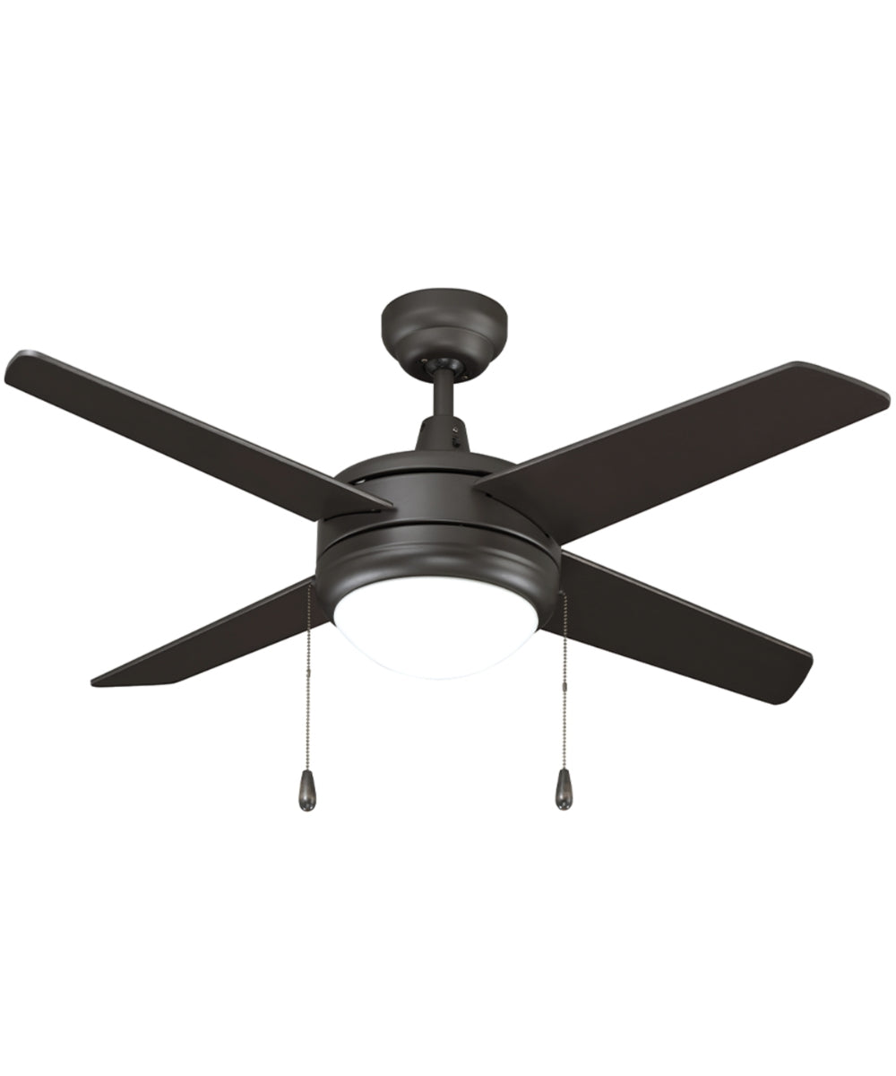 52" Europa IV 4-Blade Ceiling Fan Oil Rubbed Bronze Finish with Integrated LED Light LampsUSA