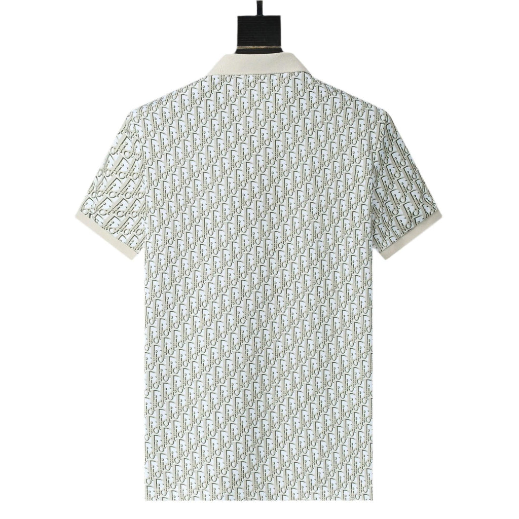 Dior Geometric Green T-Shirt With Collar Banlieue91