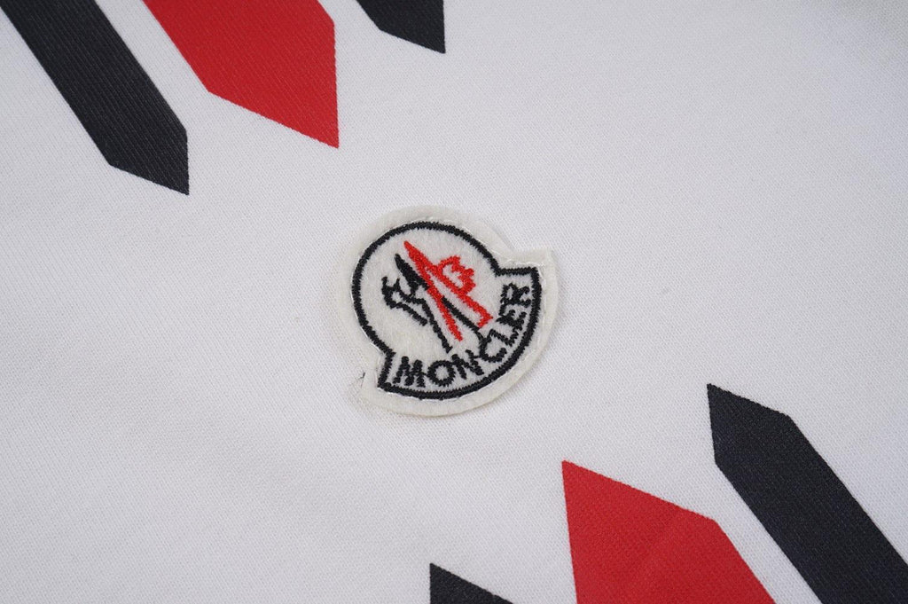 Moncler T-Shirt Without Collar 'White/Black/Red' Banlieue91