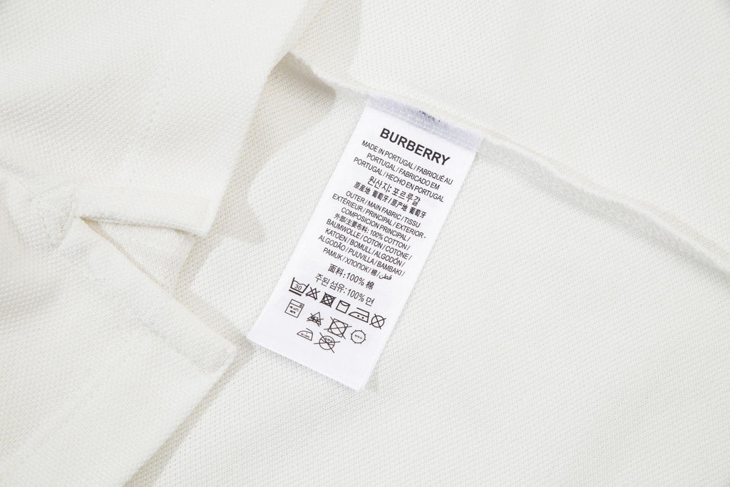 Burberry White T-Shirt With Collar Banlieue91