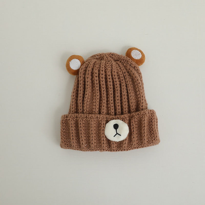 Autumn and winter children warm knitted hat cute bear candy color woolen hat Korean male and female baby warm hat trend V.I.P Digital Presence