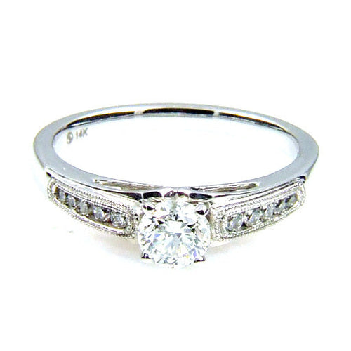 .50ct Diamond Eng Only 14KT White Gold Bids.com